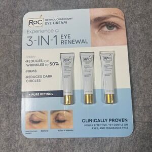RoC Retinol Correxion Line Smoothing Eye Cream 3-Pack 0.5oz Each 1779815